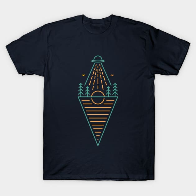 Ufo Invasion Tour to Nature 2 T-Shirt by VEKTORKITA